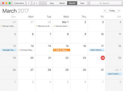 view target calendar with mspy